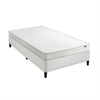 Zinus Single White Fabric Bed Base & Bonnell Spring Mattress Set, Essential Inner Spring