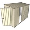Build-A-Shed 1.2 x 3.0 x 2.0m Skillion Single Sliding Side Door Shed - Cream