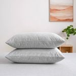 ESSN Bamboo Charcoal Waterproof Pillow Protector Twin Pack Standard Size 48 x 73cm