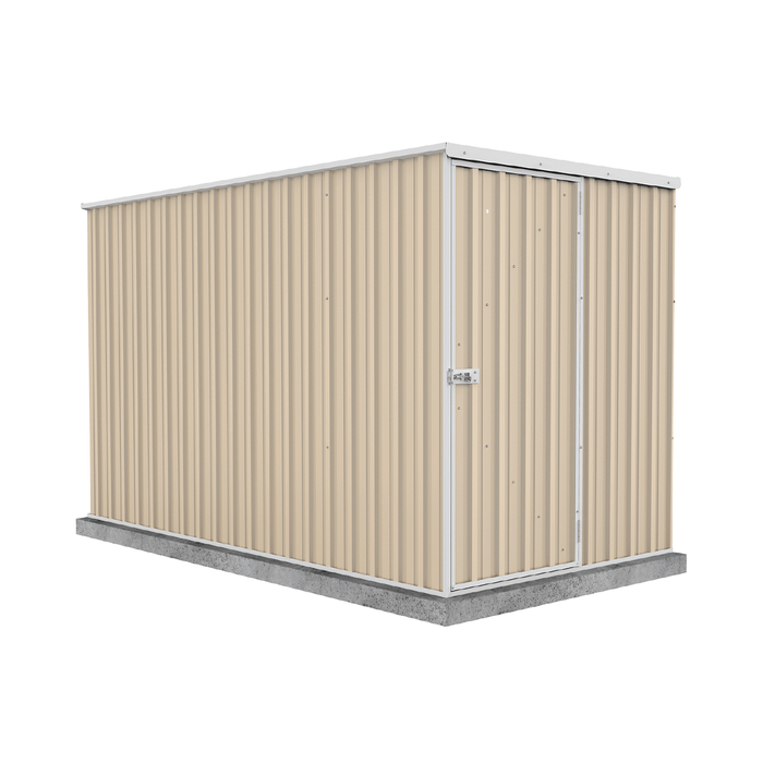 Absco Sheds 1.52 x 3.00 x 1.80m Classic Cream Basic Single Door Garden Shed