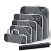 Catzon 6 Pcs Expandable Compression Packing Cubes-Black