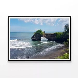 Temple with Seashore View  Print 100% Australian Made 90x60cm  (Poster)