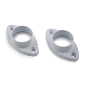 Sandleford 25mm White Oval Flange - 2 Pack