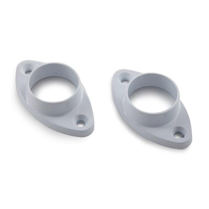 Sandleford 25mm White Oval Flange - 2 Pack