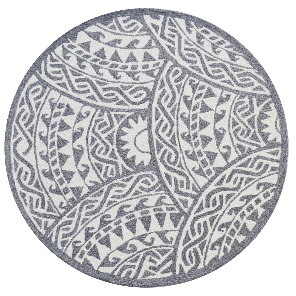 Ariel Handmade Round Wool Rug-6264-Light Grey-150x150cm - Bunnings ...