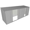 Build-a-Shed 1.5 x 5.2 x 2m Double and Single Sliding Side Door Skillion Shed - Zinc