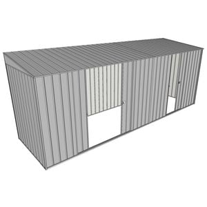 Build-a-Shed 1.5 x 5.2 x 2m Double and Single Sliding Side Door Skillion Shed - Zinc