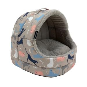 La Doggie Vita Catisse Hooded Taupe Cat House