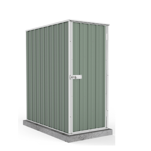 Absco Sheds 0.78 x 1.52 x 1.80m Pale Eucalypt Basic Single Door Garden Shed