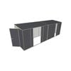 Build-a-Shed 1.5 x 6 x 2m Skillion Double and Single Sliding Side Doors Shed - Grey