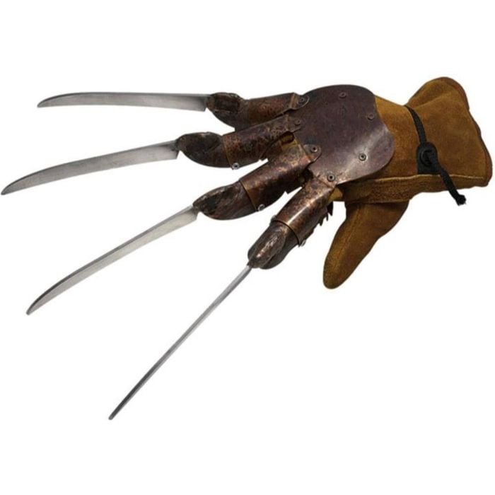 Freddy Krueger Glove Halloween Costume Accessory – Nightmare on Elm Street Bladed Glove Brown Colour, One-Size