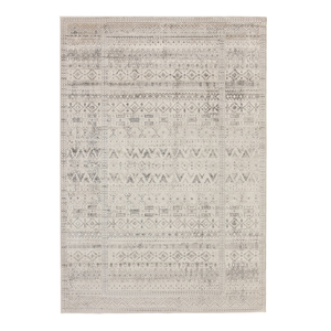 Fab Habitat 160x230cm Light Grey And White Ikop Traditional Distrssed Rug