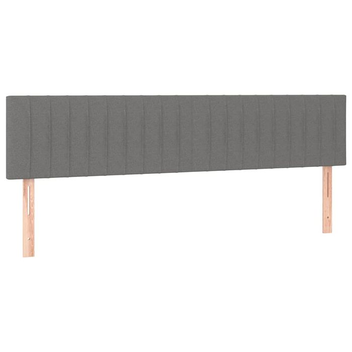 vidaXL Headboards Bedroom Furniture Wall Bed Header 2 pcs Dark Grey 80 cm Fabric