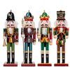 P&P Red Gold Silver 30cm Wooden Nutcracker Soldiers Christmas Decor Set of 4