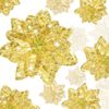 Catzon 24 Pcs Christmas Glitter Poinsettia Flowers for Xmas Tree-Gold