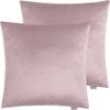 Velvet Square Cushion Cover 2pcs Pack - Light Pink
