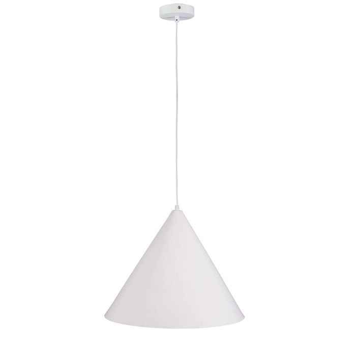 Oriel Lighting Conic Stylish Conical Pendant Light White 45cm