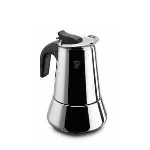 Pezzetti 4-Cup Stainless Steel Stovetop Espresso Coffee Maker w/ Handle Silver