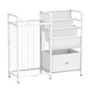 Advwin 3-in-1 Kids Bookshelf Toy Storage 3-Tier Toddler Bookcase w/ Stuffed Animal Storage & Drawer White