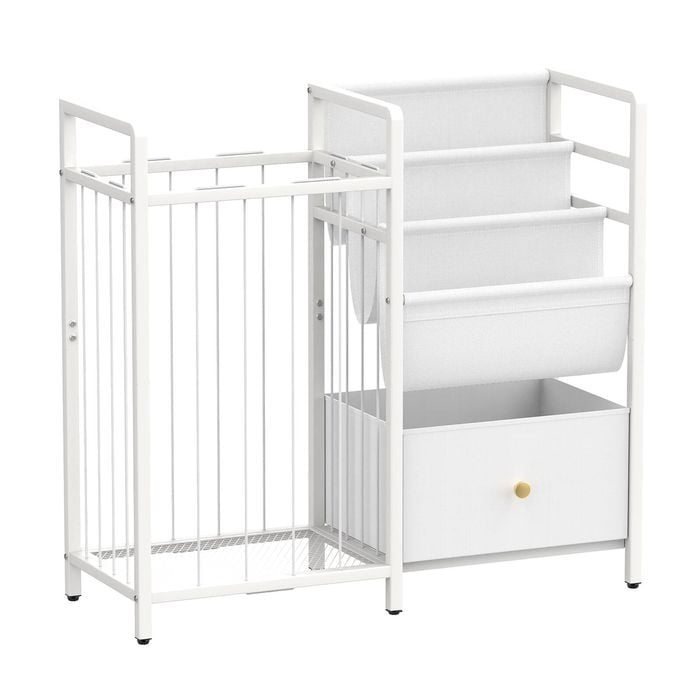 Advwin 3-in-1 Kids Bookshelf Toy Storage 3-Tier Toddler Bookcase w/ Stuffed Animal Storage & Drawer White