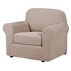 Smarcute 1 Seater 2-Piece Spandex Stretch Anti-Slip Sofa Cover Sand