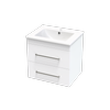 Clearlite Bathrooms 600mm White Cashmere Valley Wall Hung Vanity