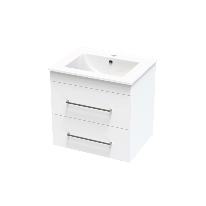 Clearlite Bathrooms 600mm White Cashmere Valley Wall Hung Vanity