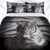 Just Home Blue Eyes Stripes Tiger Quilt Cover Set Single