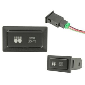 Switch Boss Horizontal Push Switch fits pre-2002 Toyota 75/78/79/80/90/95 Series - Spot Lights