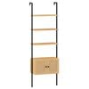 Costway 5-tier Bookshelf Ladder Bookcase Cabinet Natural