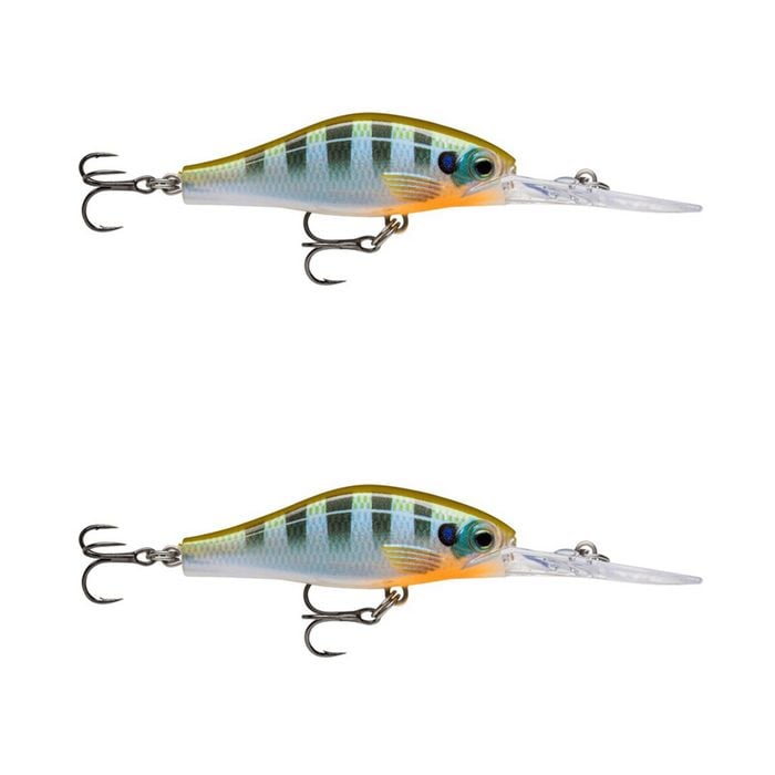 2x Rapala 7cm Shadow Rap Jack Deep Dive Crankbait Fish Lures - Blue Gill