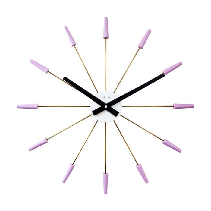 Nextime Plug-inn Stainless Steel Silent Wall Clock 58cm Lavender
