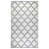 Fab Habitat 180x270cm Grey And White Tangier Trellis Recycled Plastic Outdoor Rug