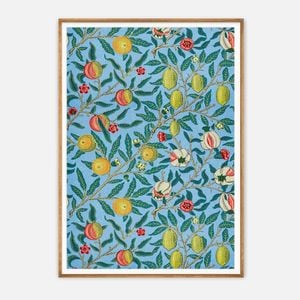Galrie William Morris Vintage Fruit Garden Botanical Art Print for Home Decor, Wood Frame, 50 x 70cm (20 x 28inch)