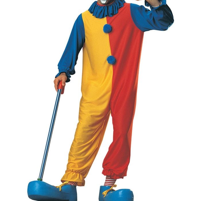 Colourful Classic Mens Circus Clown Costume - Standard