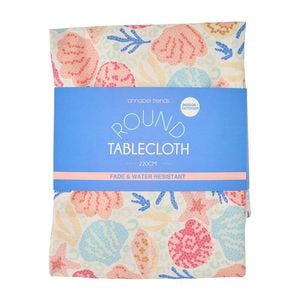 Annabel Trends  220cm Rnd Tablecloth Table Cover Shelly Beach