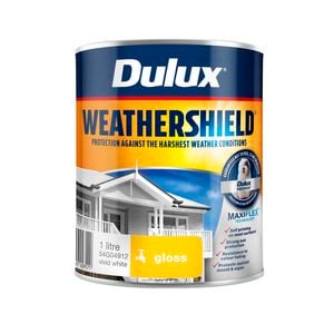 Dulux 1L Vivid White Gloss Weathershield Exterior Paint