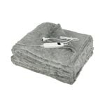 DreamZ Electric Heated  Blanket PV and Flannel Fleece 160x130cm 160W in Light Grey