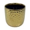 Eden 15cm Gold Ceramic Hammered Pot