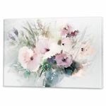 Winter Bloom Aquarelle | 80 x 60cm Stretched Canvas Print