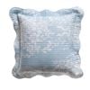 Bianca Florence Blue White Square Cushion 43 x 43 cm