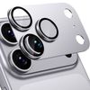 Tough On iPhone 18 Pro Max / 17 Pro Max Matte Metal Camera Lens Protector Tempered Glass Aluminium Alloy Silver