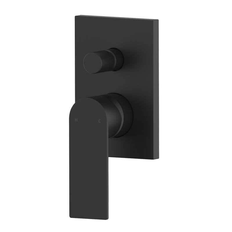 Mondella Black Matte Rococo Bath/Shower Diverter Mixer