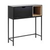 Modern Furniture BATLEY Study Desk Console 91.5cm - Black & Natural