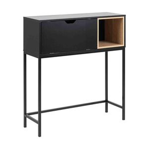 Modern Furniture BATLEY Study Desk Console 91.5cm - Black & Natural