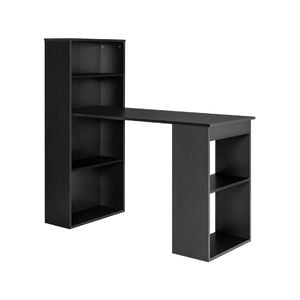 Costway Computer Gaming Desk Office W/bookshelf Black