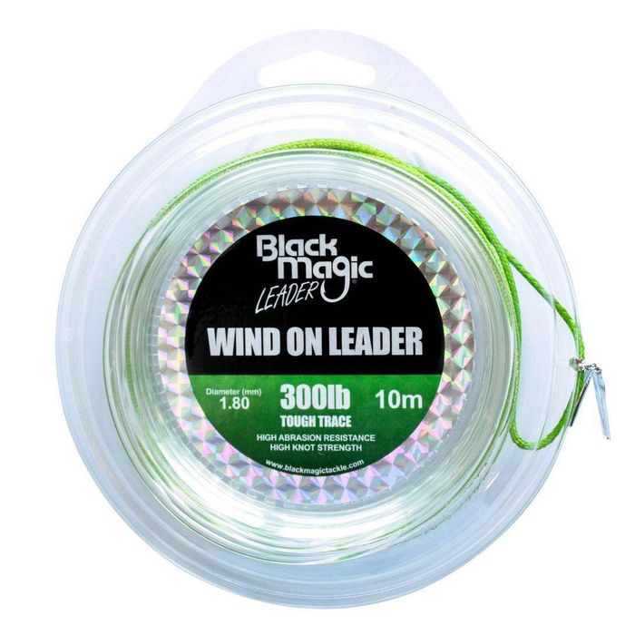 Black Magic Wind On Tough Trace Monofilament Fishing Leader 300lb