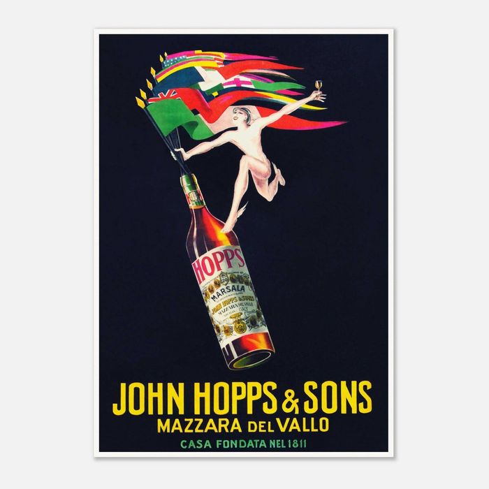 Galrie John Hopps and Sons Vintage Mazzara Del Vallo Advertising Poster Art, Poster Only, 50 x 70cm (20 x 28inch)