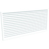 ProtectorAl 1001-2000W X 300-1000H Pearl White Aluminium Welded Louver Panel Horizontal 5mm overlap