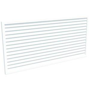 ProtectorAl 1001-2000W X 300-1000H Pearl White Aluminium Welded Louver Panel Horizontal 5mm overlap